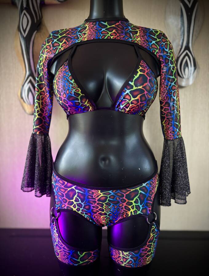 Rave setje "Rainbow Leopard" 
