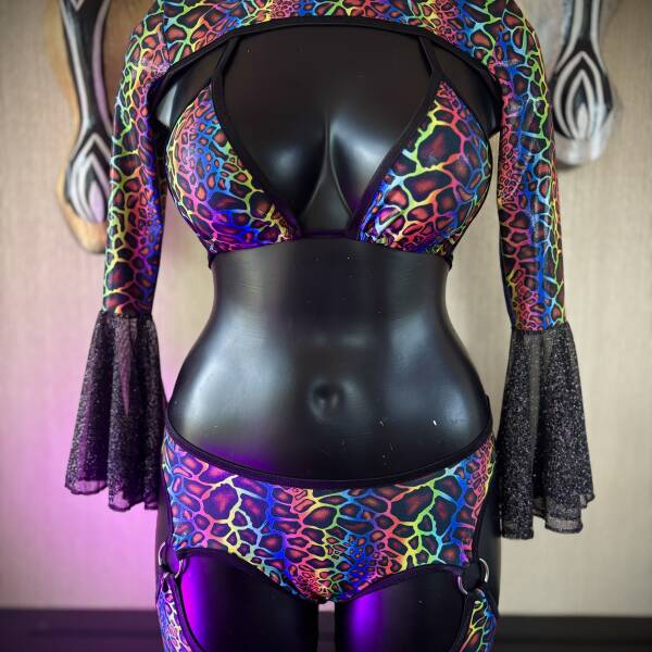 Rave setje "Rainbow Leopard" 