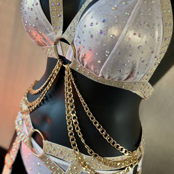 Bedazzled wit & goud 