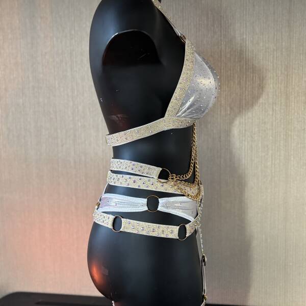 Bedazzled wit & goud 