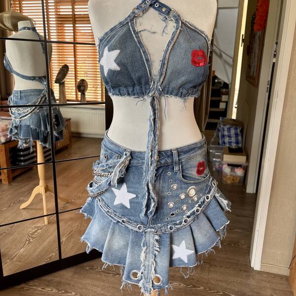 Upcycled Denim set