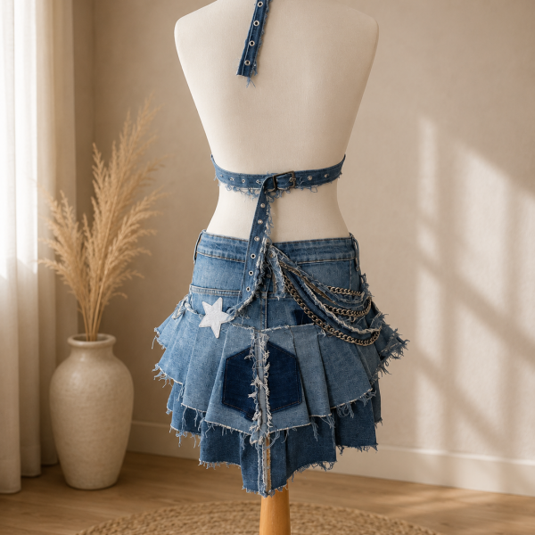 Upcycled Denim set